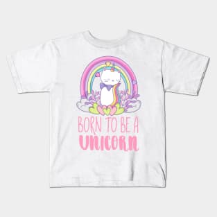 Caticorn Born to be a unicorn Kids T-Shirt